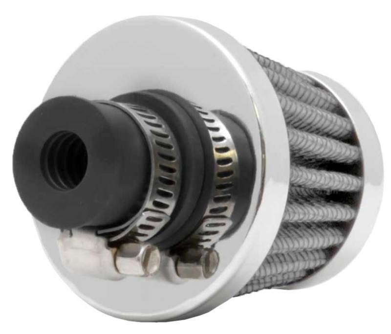 K&N 2in Base OD x .375in Flange ID x 1.75in H Rubber Base Crankcase Vent Filter - White-SR1 Performance