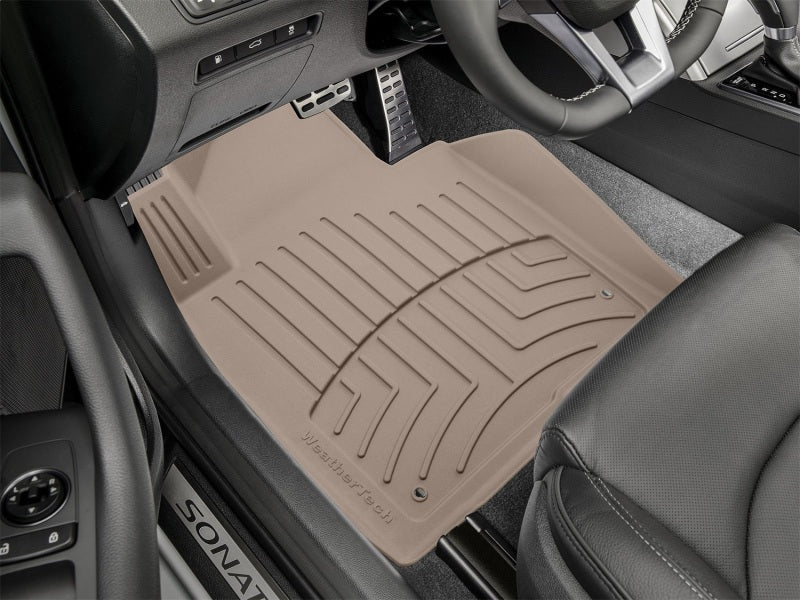 WeatherTech FloorLiner HP Front for 2015-2016 Hyundai Sonata in Tan, Part Number 456661IM