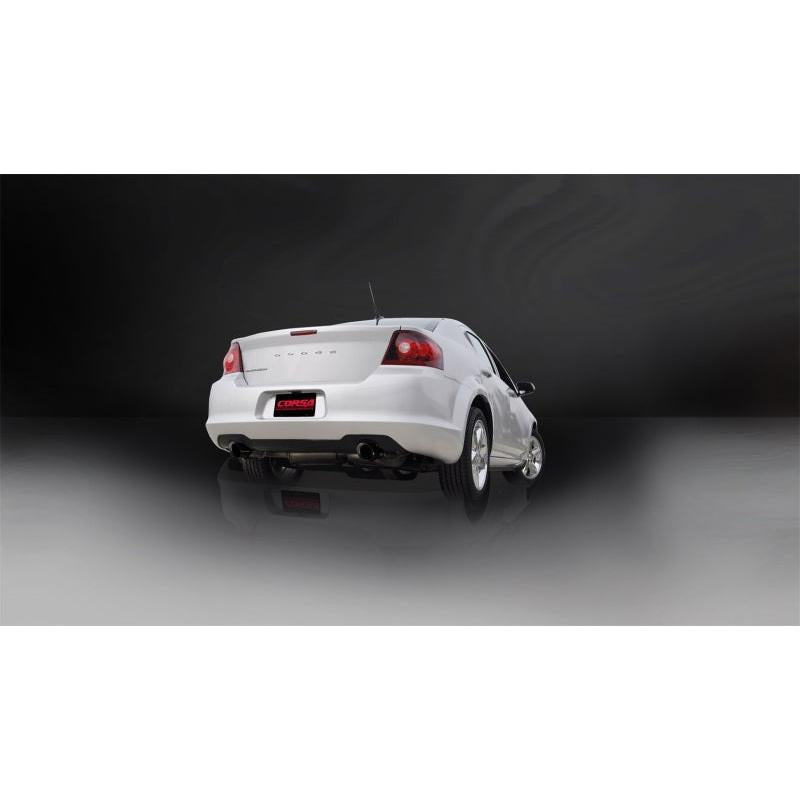 Corsa 2011-2014 Chrysler 200/Dodge Avenger V6 Black Sport Cat-Back Exhaust-SR1 Performance