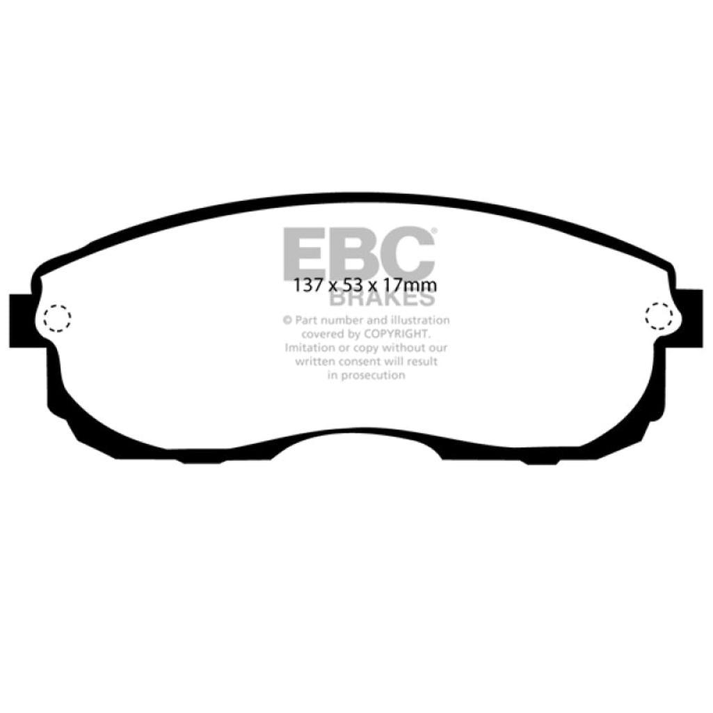 EBC Yellowstuff Front Brake Pads for Infiniti G20 and Nissan Sentra – High-Performance Street and Track Use