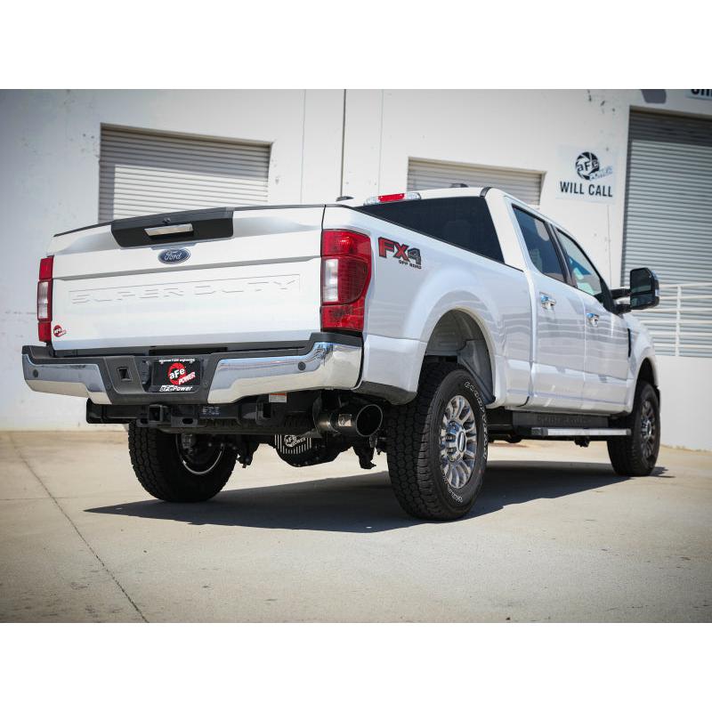 aFe Apollo GT Series 3-1/2in 409 SS Axle-Back Exhaust 17-20 Ford F-250/F-350 Black Tips w/o Muffler-SR1 Performance
