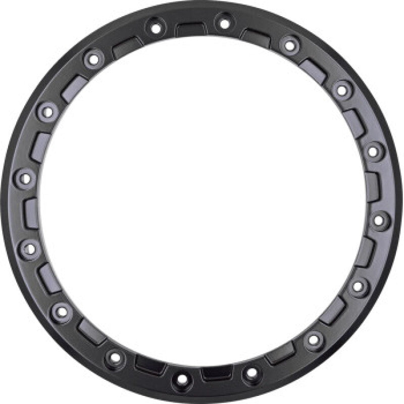 Raceline Beadlock Ring - Podium Series for 14-Inch Wheels, 16-Hole, 10mm Thread, Black Finish