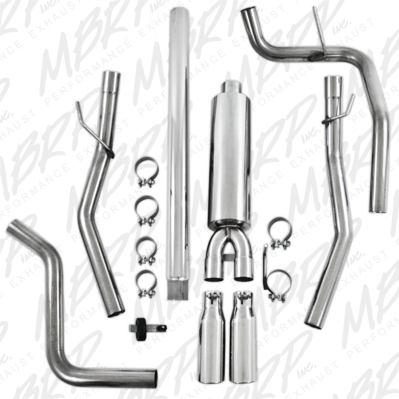 MBRP 2004-2008 Ford F150 4.6/5.4L EC/CC-SB Cat Back Dual Split Rear-SR1 Performance