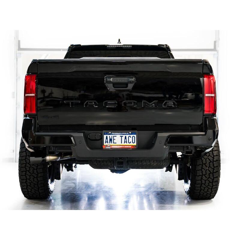 AWE Exhaust for 4th Gen Toyota Tacoma Dual Diamond Black Tips-SR1 Performance