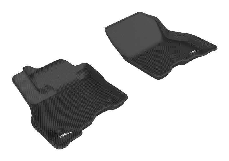 3D MAXpider 2013-2019 Nissan Leaf Kagu 1st Row Floormat - Black-SR1 Performance