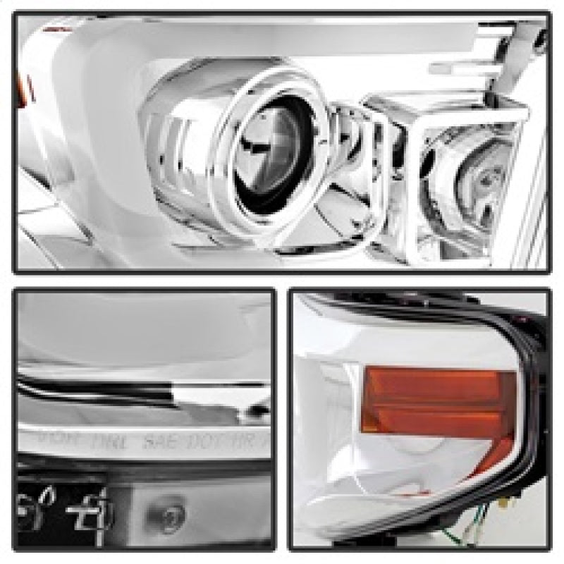 Spyder Toyota Tundra 2014-2016 Projector Headlights Light Bar DRL Chrome PRO-YD-TTU14-DRL-C-SR1 Performance