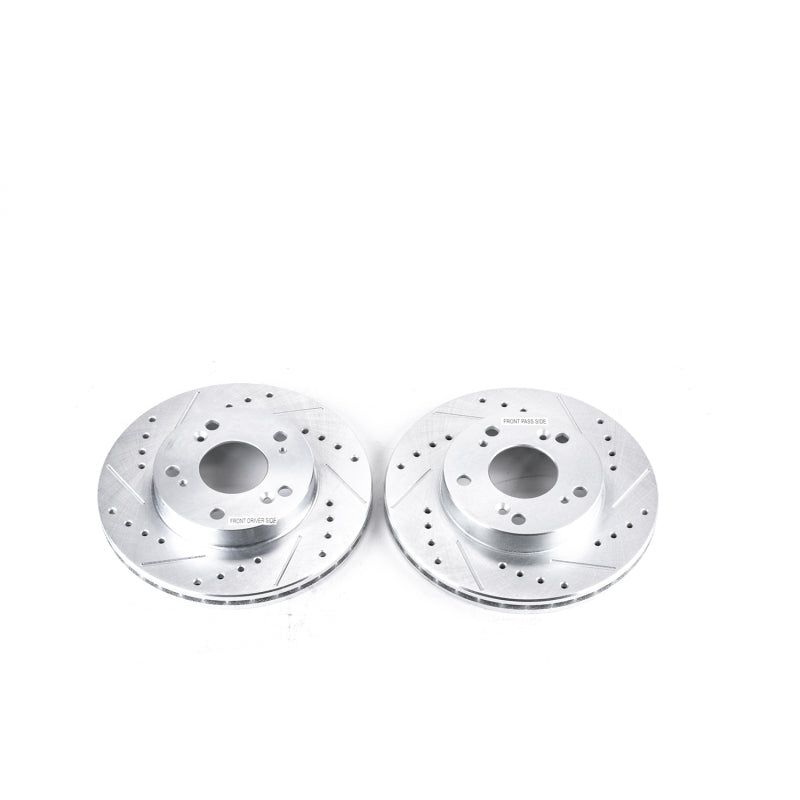 Power Stop 02-06 Acura RSX Front Evolution Drilled & Slotted Rotors - Pair-SR1 Performance