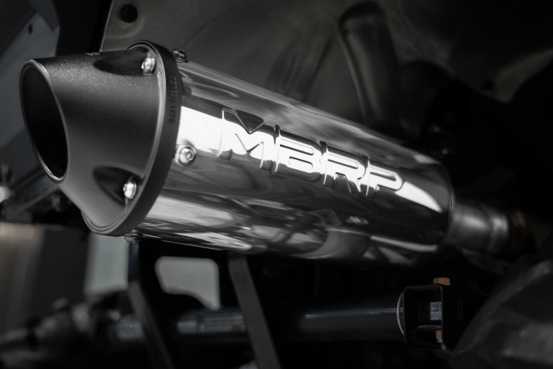 MBRP 2015 Polaris Hawkeye 325/Sportsman ETX 5in Single Slip-On Performance Series Exhaust-SR1 Performance