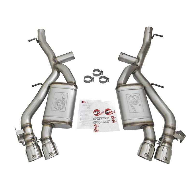 aFe MACHForce XP 3in 304 SS Axle-Back Dual Exhaust (NPP) w/ Polished Tips 16-17 Camaro SS V8-6.2L-SR1 Performance