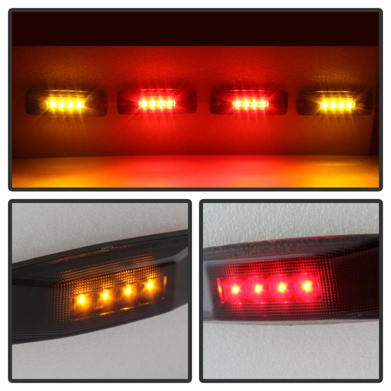 Xtune Dodge Ram 94-02 Dually 2 Red LED+2 Amber LED Fender Lights 4pcs Smoke ACC-LED-DR94-FE-SM-SR1 Performance