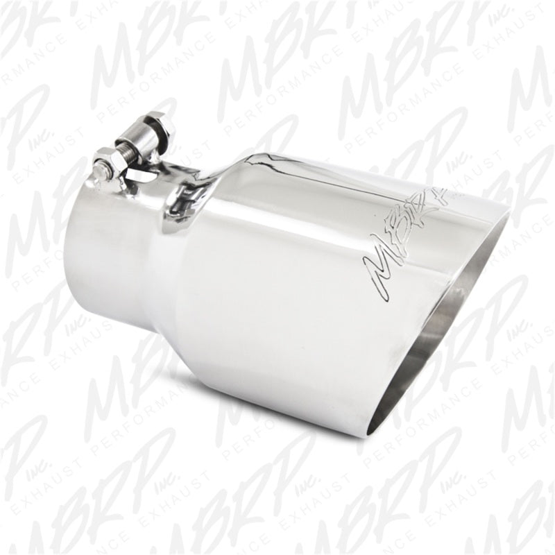 MBRP Universal Tip 4.5in O.D. Dual Wall Angled 3in inlet 8in length T304-SR1 Performance