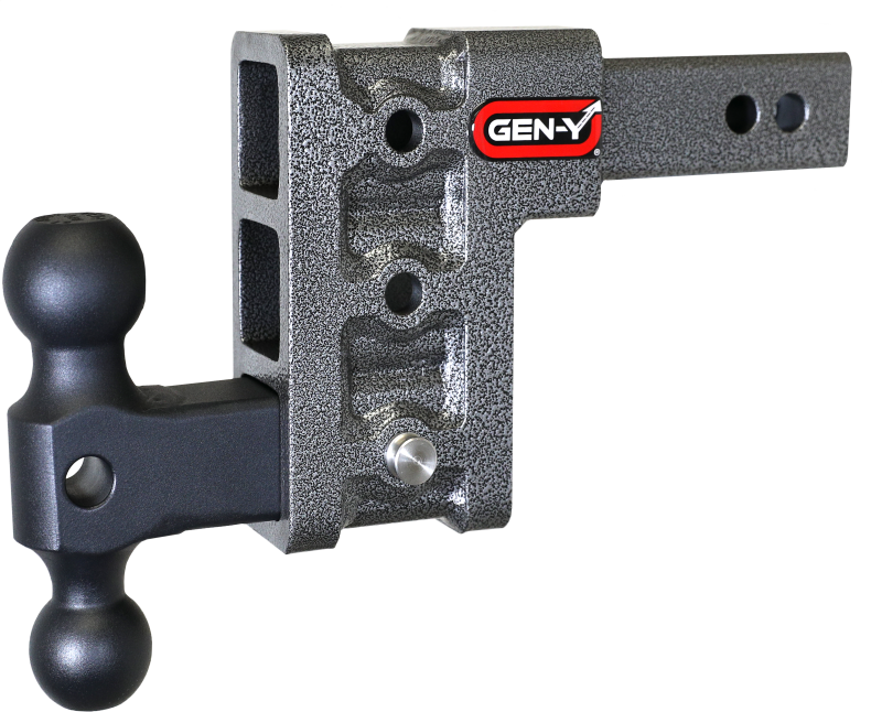 Gen-Y Mega Duty 2-inch Shank Adjustable Drop Hitch with Dual-Ball - 10,000 LB Capacity, Part GH-313