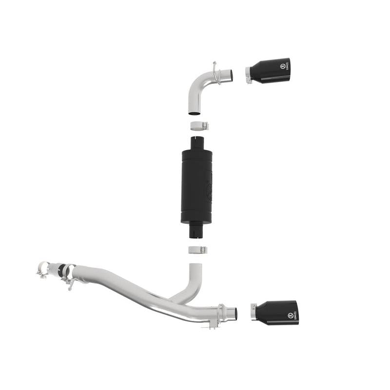 aFe Takeda 3in 304 SS Axle-Back Exhaust System w/ Black Tip 16-18 Ford Focus RS 2.3L (t)-SR1 Performance