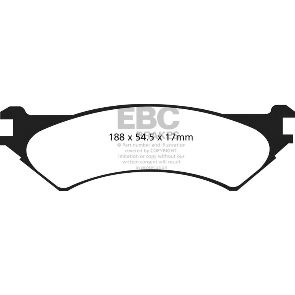 EBC Greenstuff 97-00 Ford Econoline E250 Rear Brake Pads - 4 Wheel ABS for Ford F-150 and E-350