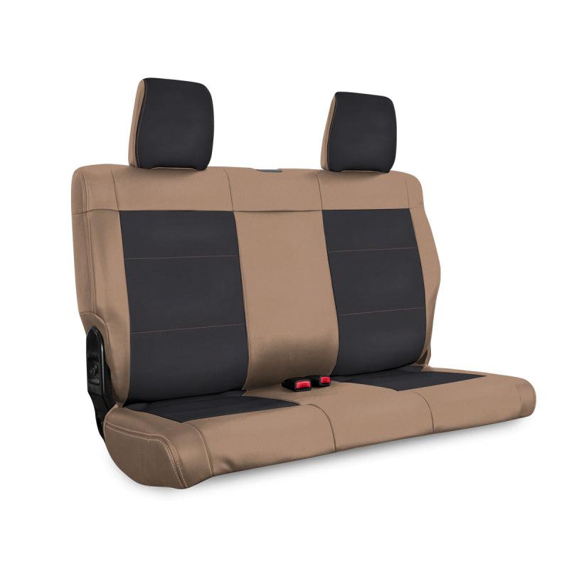 PRP 07 Jeep Wrangler JKU Rear Seat Cover/4 door - Black/Tan-SR1 Performance