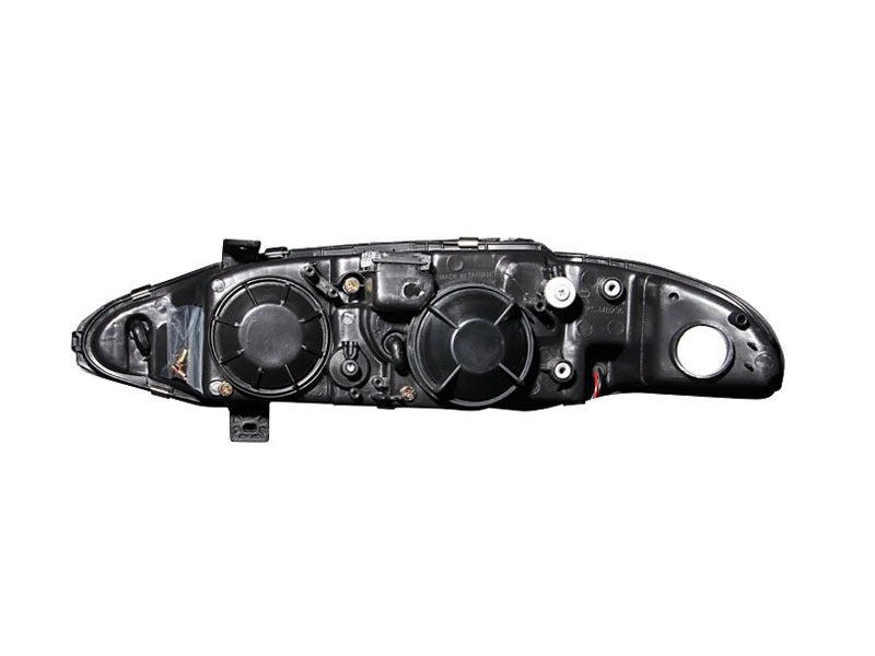 ANZO 1997-1999 Mitsubishi Eclipse Projector Headlights w/ Halo Black G2-SR1 Performance