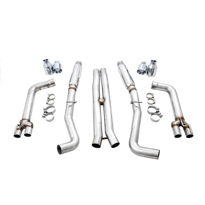 AWE Tuning 2017+ Dodge Challenger 5.7L Track Edition Exhaust - Chrome Silver Quad Tips-SR1 Performance