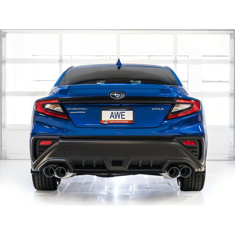 AWE Tuning 2022+ VB Subaru WRX Track Edition Exhaust - Chrome Silver Tips-SR1 Performance
