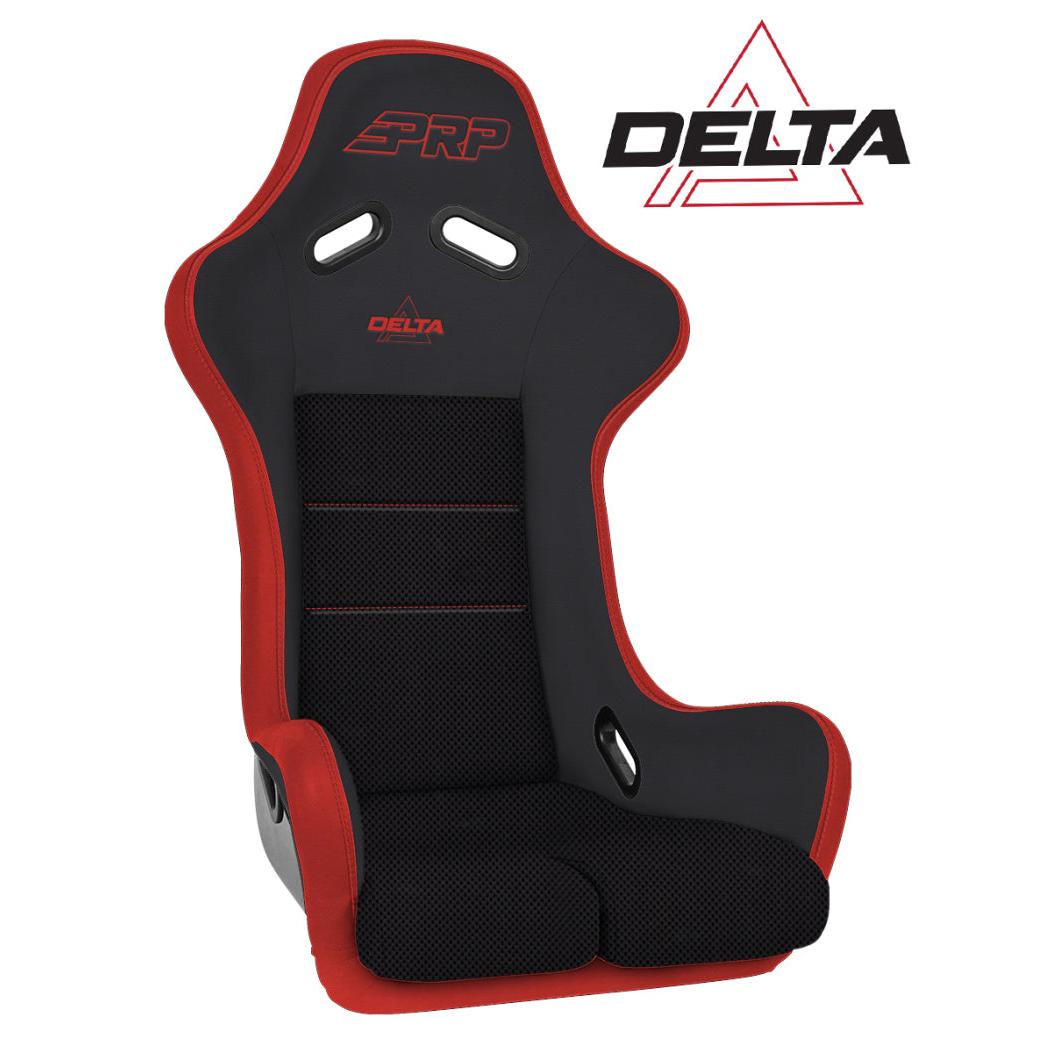 PRP Delta Composite Seat- Black/Red (PRP Red Outline/Delta Red- Red Stitching/201-263-201-237)-SR1 Performance