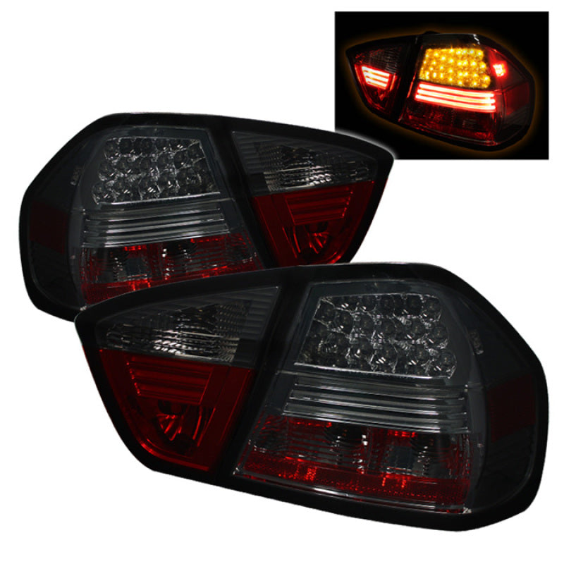 Spyder BMW E90 3-Series 06-08 4Dr LED Tail Lights Smoke ALT-YD-BE9006-LED-SM-SR1 Performance