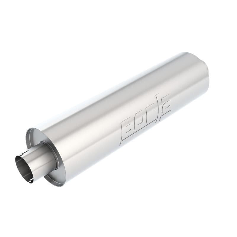 Borla Heavy Duty (Truck) Muffler - 3in Center-Center 24in x 6.75in Round (Notched)-SR1 Performance