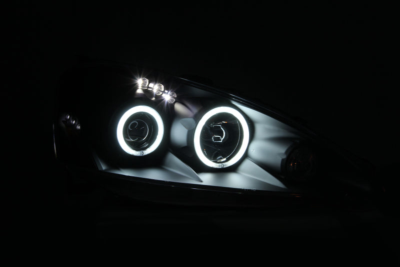 ANZO 2005-2006 Acura Rsx Projector Headlights w/ Halo Black-SR1 Performance
