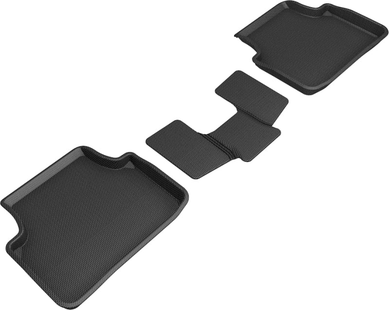 3D MAXpider 18-21 Volkswagen Tiguan Kagu 2nd Row Floormats - Black-SR1 Performance