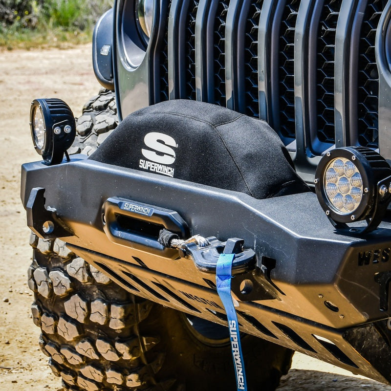 Superwinch Winch Cover for Sx 10000/12000/Talon 9.5 Integrated Winches - Blk Neoprene-SR1 Performance