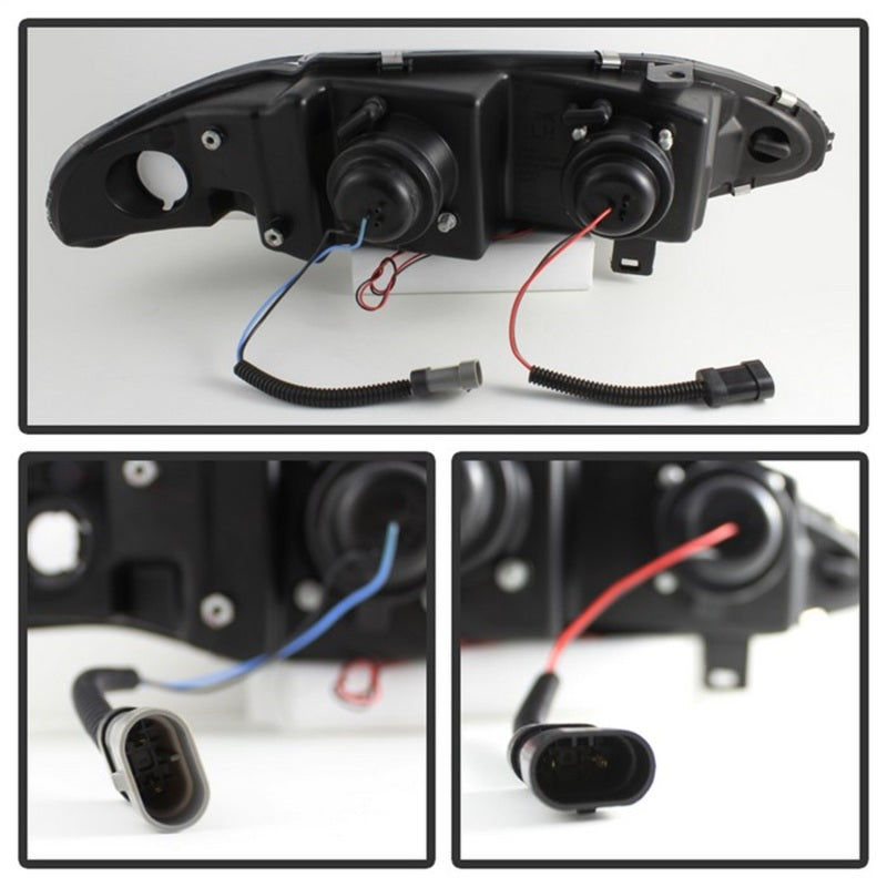 Spyder Mitsubishi Eclipse 97-99 Projector Headlights LED Halo Black High H1 Low H1 PRO-YD-ME97-HL-BK-SR1 Performance