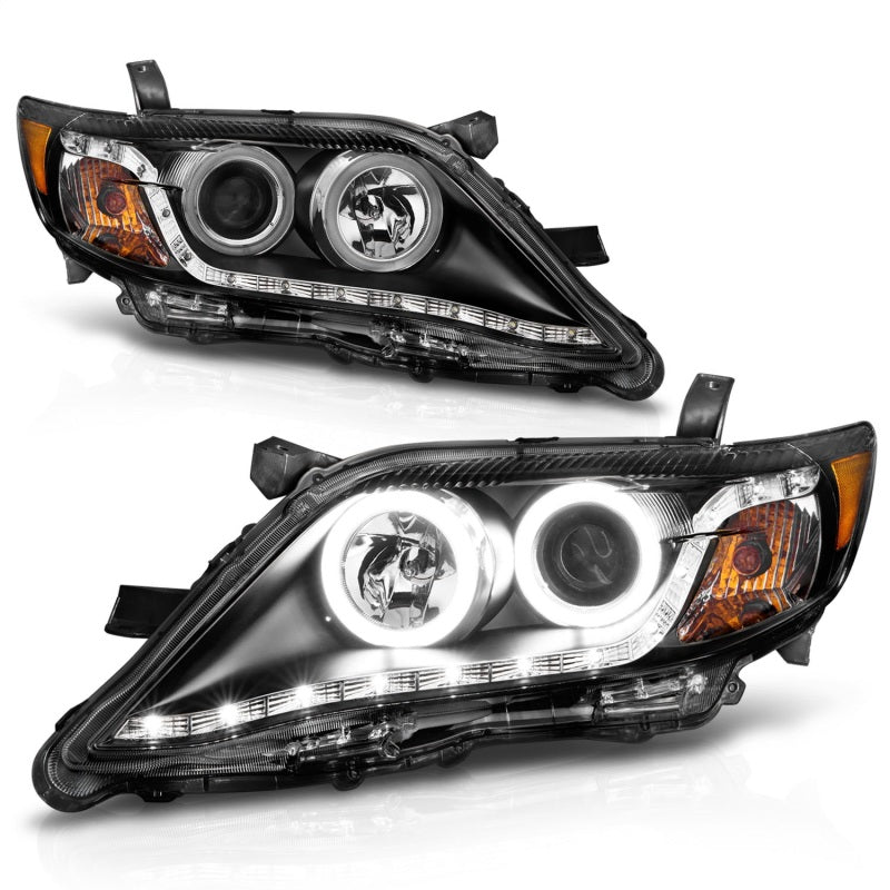 ANZO 2010-2011 Toyota Camry Projector Headlights w/ Halo Black (CCFL)-SR1 Performance