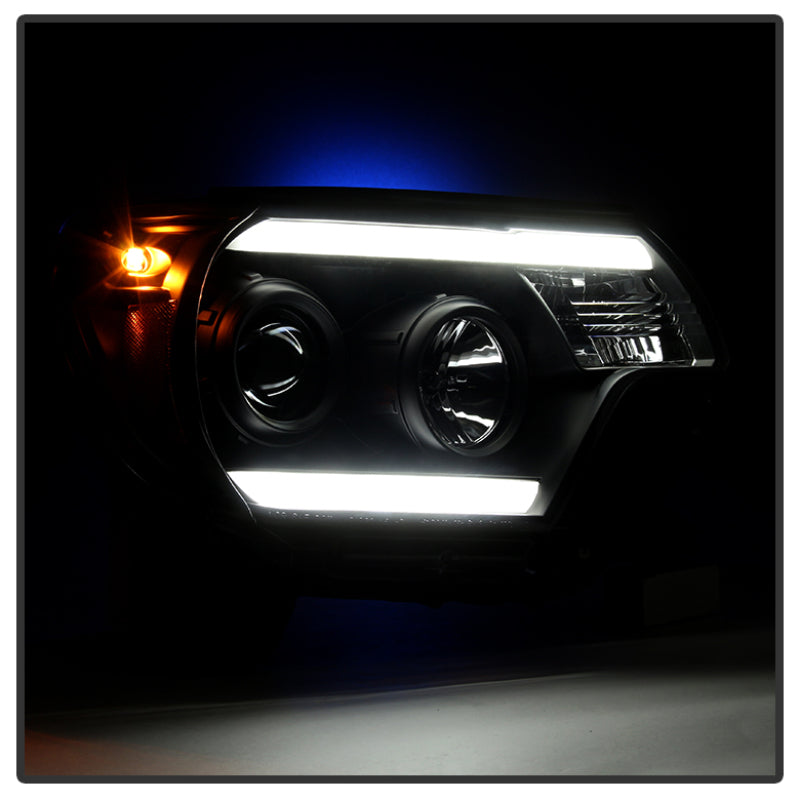 Spyder Toyota Tacoma 12-15 Projector Headlights Light Bar DRL Black PRO-YD-TT12-LBDRL-BK-SR1 Performance