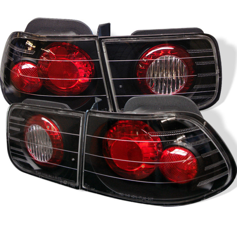 Spyder Honda Civic 96-00 2Dr Euro Style Tail Lights Black ALT-YD-HC96-2D-BK-SR1 Performance