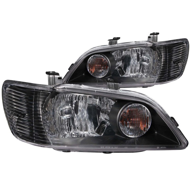 ANZO 2002-2003 Mitsubishi Lancer Crystal Headlights Black-SR1 Performance