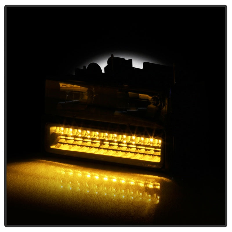 Xtune 92-94 Blazer Full Size Corner/LED Bumper Headlights Black HD-JH-CCK88-LED-AM-BK-SET-SR1 Performance