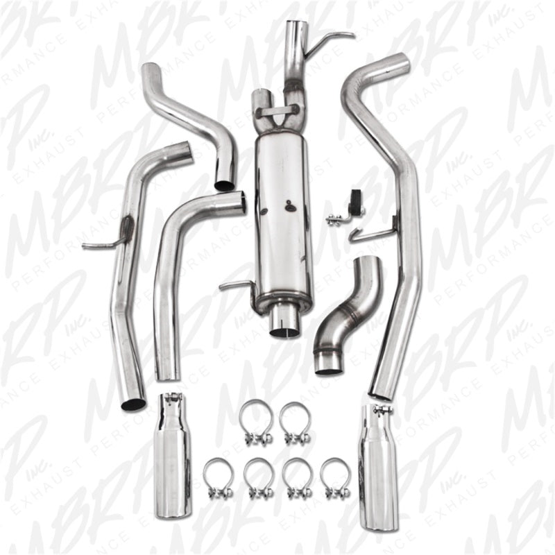 MBRP 09-11 Chev/GMC Colorado/Canyon 5.3L V8 EC/CC-SB Cat Back Dual Split Rear Exit T409-SR1 Performance