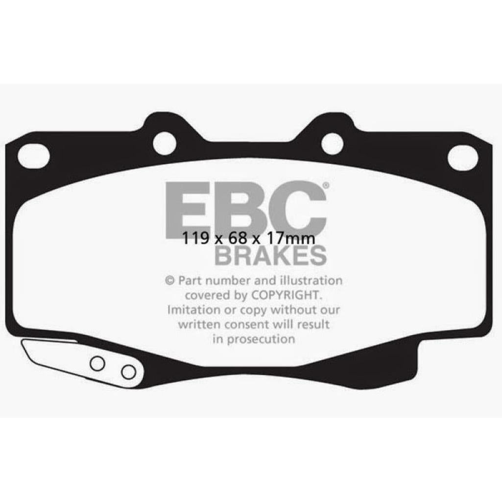 EBC Greenstuff 99-04 Toyota Tacoma 4WD Front Brake Pads Part DP62005