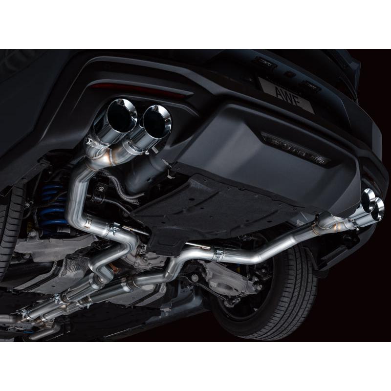 AWE 2024 Ford Mustang GT Fastback S650 RWD Track Edition Catback Exhaust w/ Quad Chrome Silver Tips-SR1 Performance