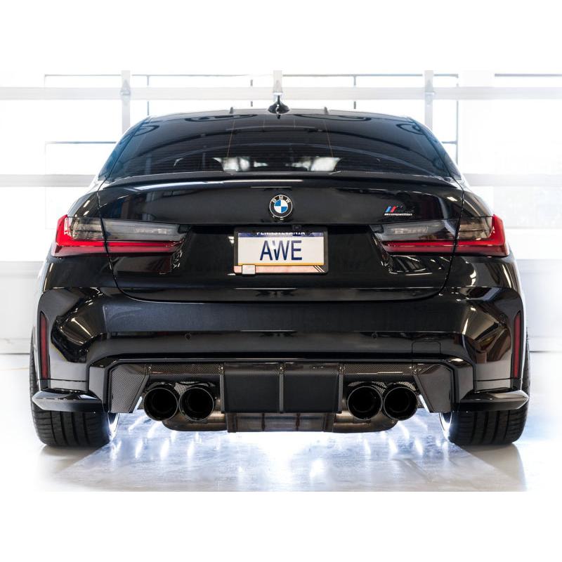AWE Track Edition Catback Exhaust for BMW G8X M3/M4 - Diamond Black Tips-SR1 Performance