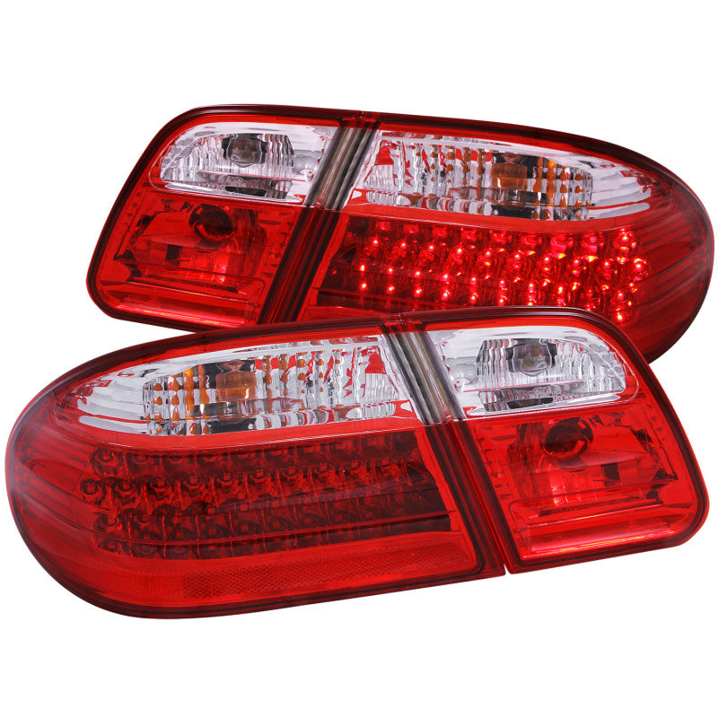 ANZO 1996-2002 Mercedes Benz E Class W210 LED Taillights Red/Clear-SR1 Performance