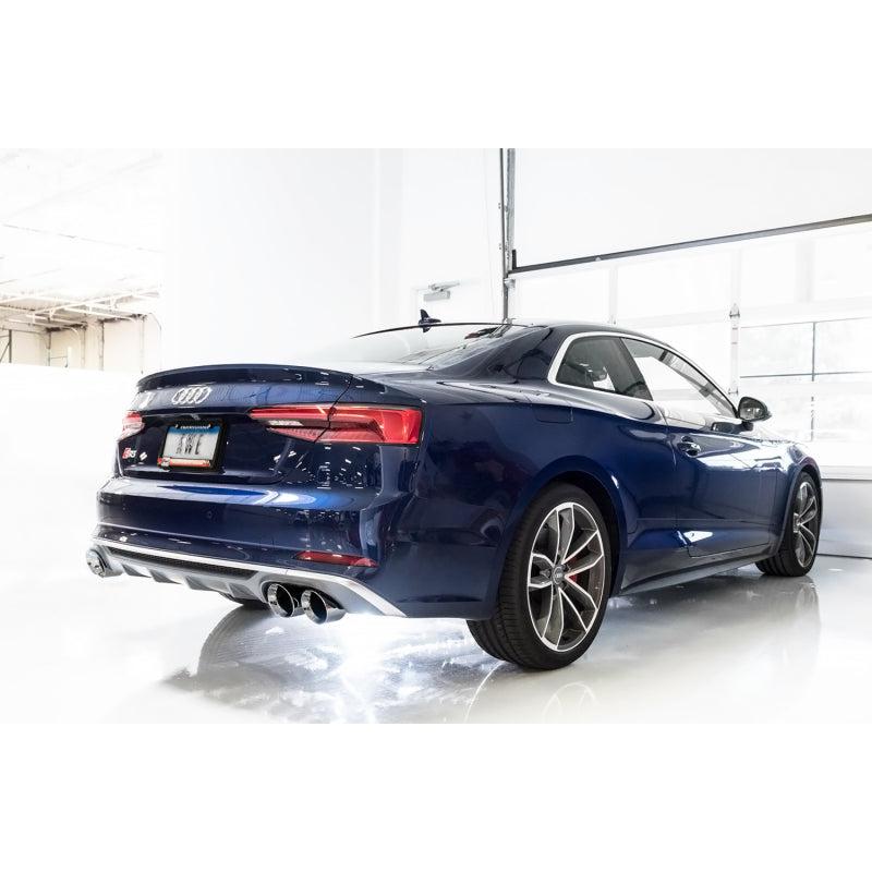 AWE Tuning Audi B9 S5 Coupe 3.0T Track Edition Exhaust - Chrome Silver Tips (102mm)-SR1 Performance