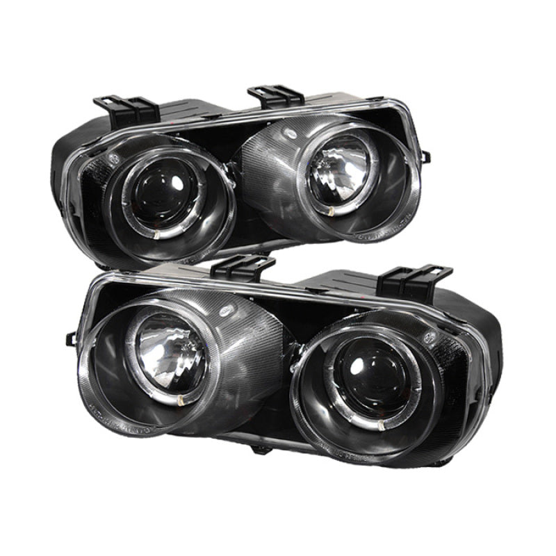 Spyder Acura Integra 94-97 Projector Headlights LED Halo -Black High H1 Low 9006 PRO-YD-AI94-HL-BK-SR1 Performance
