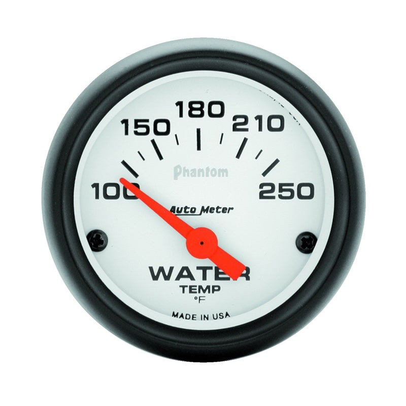 Autometer Phantom 52mm 100-250 Deg F Electronic Water Temp Gauge-SR1 Performance