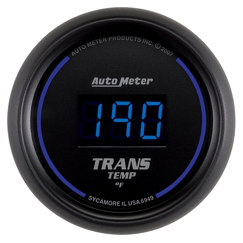 Autometer 52.4mm Black Digital Trans Temperature Gauge-SR1 Performance