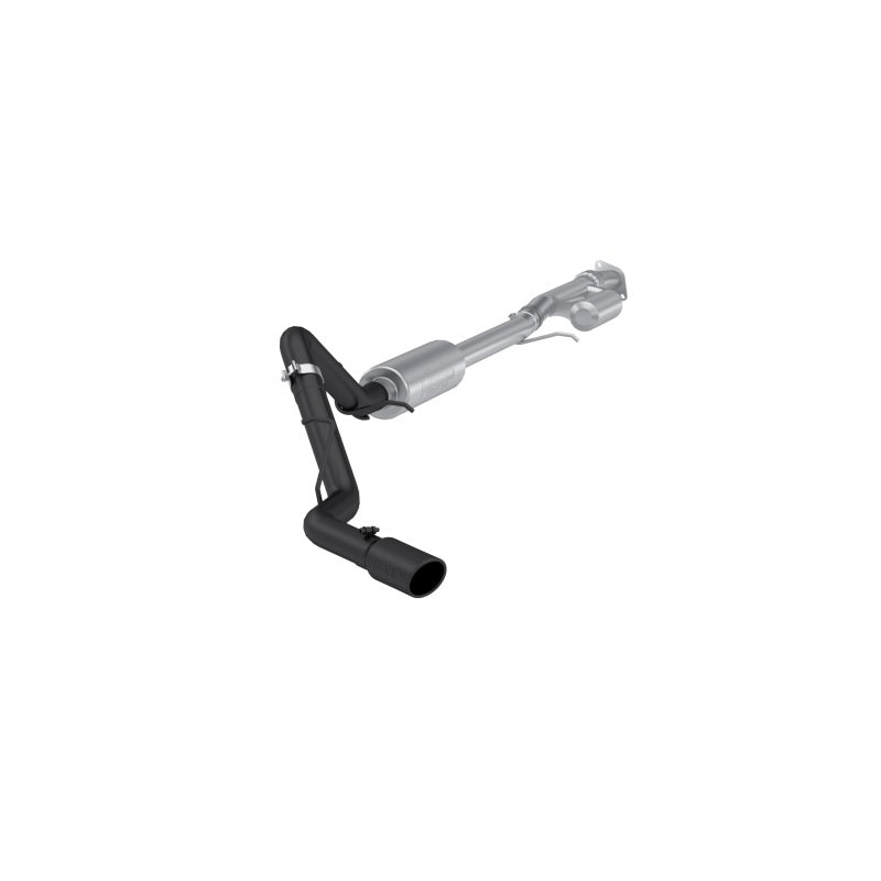MBRP 19-24 GM 1500 Silverado/Sierra 2.7L Blk-Coated Alum. Steel 3in Cat-Back Single Side 4in Blk Tip-SR1 Performance