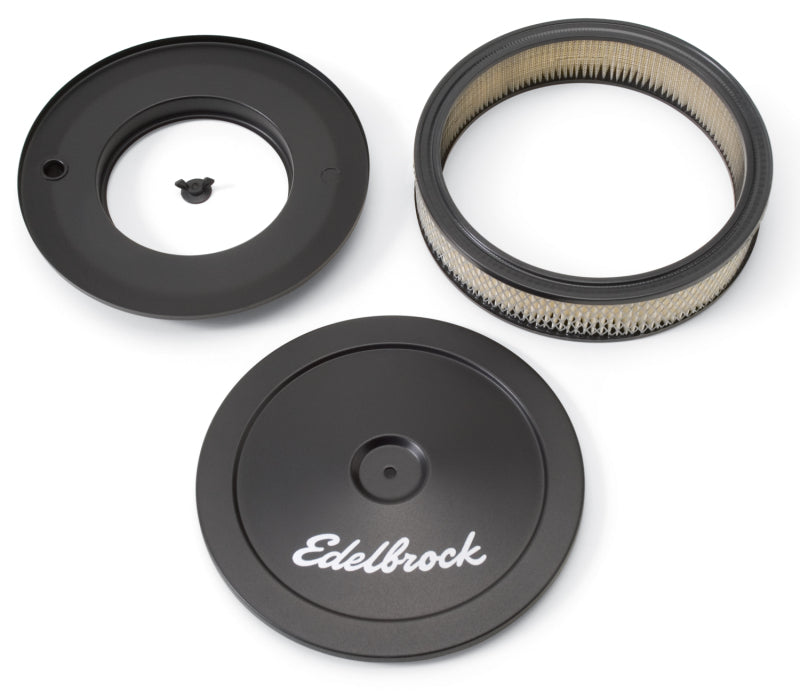 Edelbrock Air Cleaner Pro-Flo Series Round Steel Top Paper Element 10In Dia X 3 5In Black-SR1 Performance
