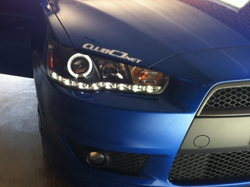 Spyder Mitsubishi Lancer/EVO-10 08-14 Projector Halogen Model- LED Halo DRL Blk PRO-YD-ML08-DRL-BK-SR1 Performance