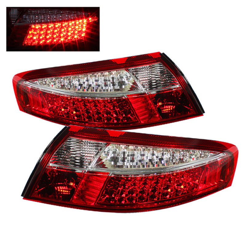 Xtune Porsche 911 996 ( Non 4S. Turbo. GT3 ) 99-04 LED Tail Lights Red Clear ALT-ON-P99699-LED-RC-SR1 Performance