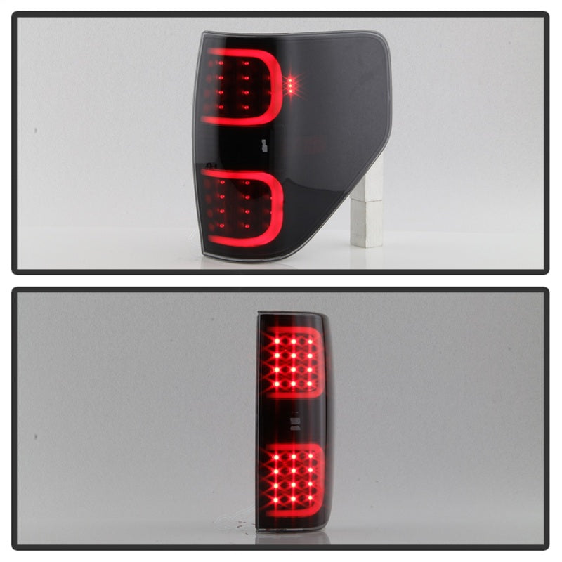 xTune Ford F150 09-14 LED Tail Lights - Black ALT-ON-FF15009-LBLED-BSM-SR1 Performance