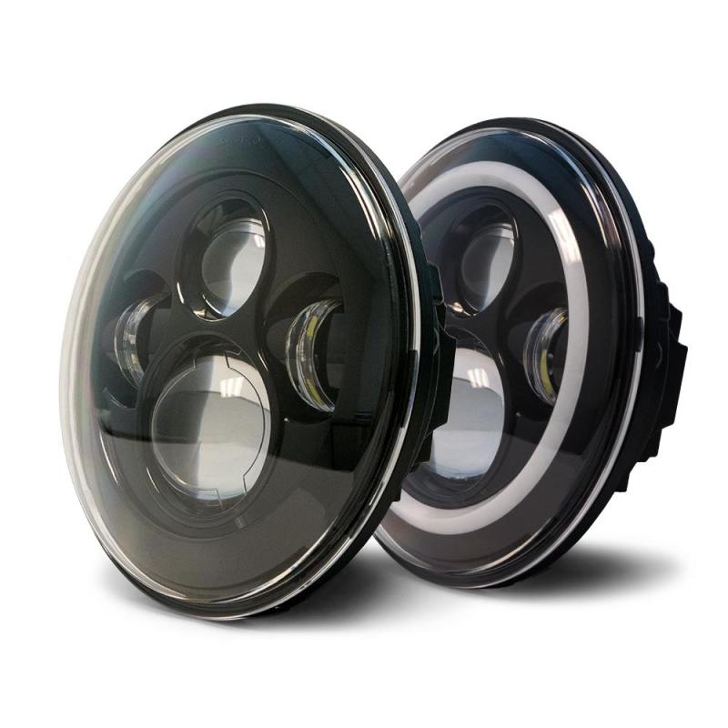 DV8 Offroad LED Projector Headlights with Halo for Jeep Wrangler JK (2007-2018)