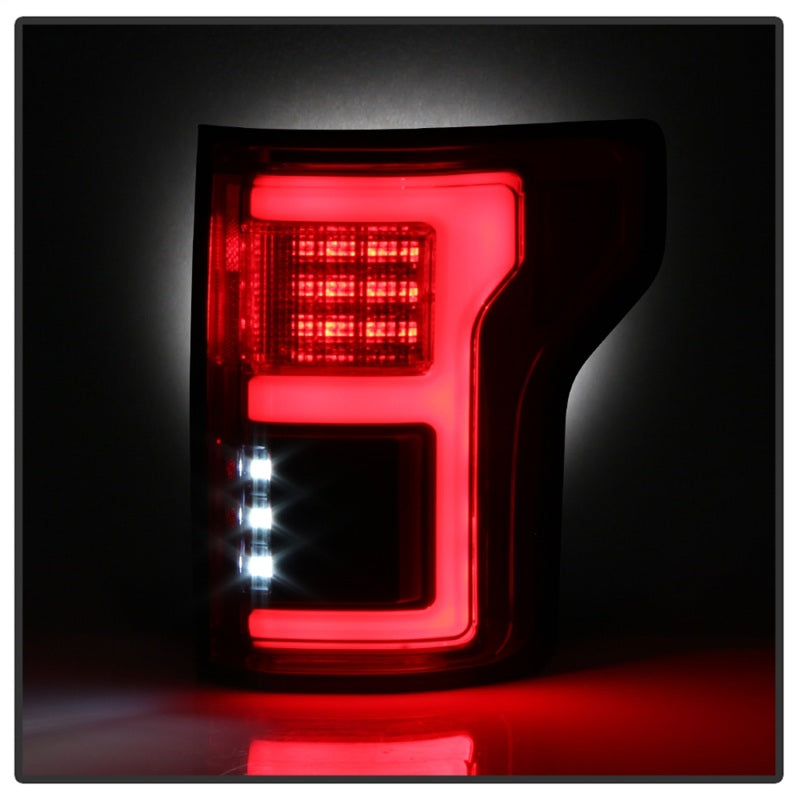 Spyder 15-18 Ford F-150 LED Tail Lights (w/Blind Spot) - Red Clear (ALT-YD-FF15015BS-LBLED-RC)-SR1 Performance